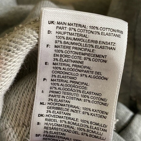 Adidas Premium Essentials Crew Pullover Sweater Light Gray Zip Up Pockets - Picture 11 of 15